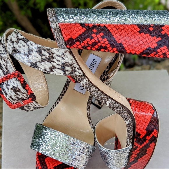 JIMMY CHOO SNAKESKIN PLATFORM! FREE SHIPPING! - Picture 7 of 10